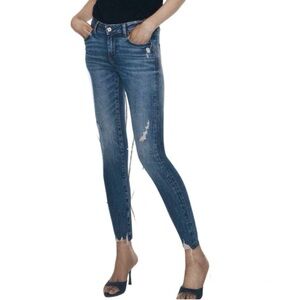 ZARA 1975 Mid Rise Ripped Skinny Jeans
